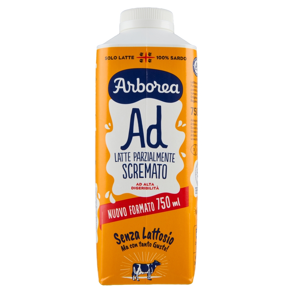 Arborea Ad Latte Parzialmente Scremato ad Alta Digeribilità Senza Lattosio 750 ml